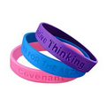 Custom Debossed Silicone Wristband (1/2" Wide)